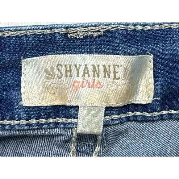 Shyanne Girls Youth Flap Pocket Bootcut Blue Denim Jeans - Size 12 (26x26) - Picture 4 of 6